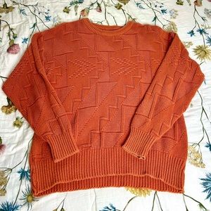Vintage Perry Ellis Men’s Sweater Orange